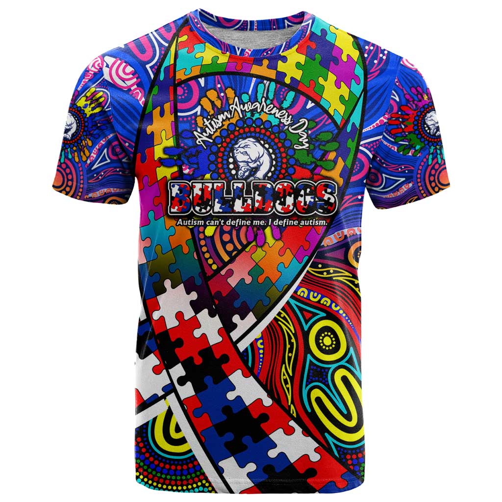 Autism Awareness Australia Western Bulldogs T Shirt Aboriginal Indigenous Art