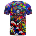 Autism Awareness Australia Western Bulldogs T Shirt Aboriginal Indigenous Art