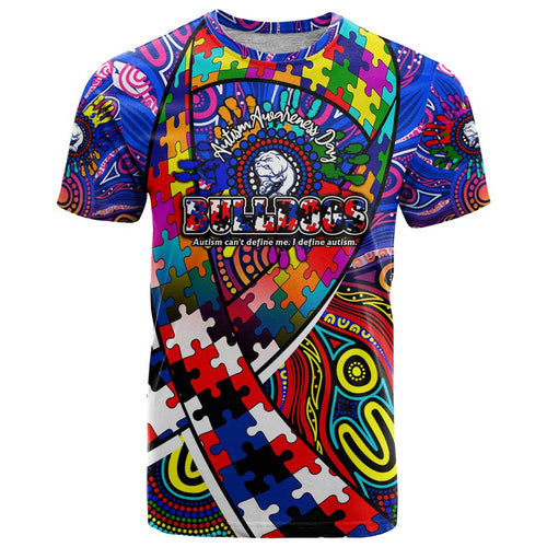 Autism Awareness Australia Western Bulldogs T Shirt Aboriginal Indigenous Art