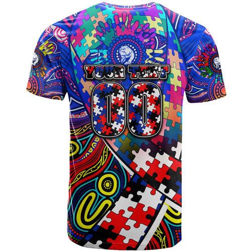 Autism Awareness Australia Western Bulldogs T Shirt Aboriginal Indigenous Art