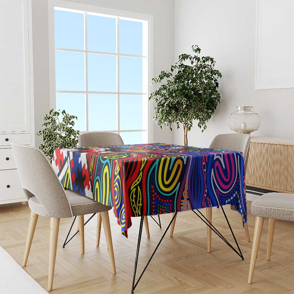 Autism Awareness Australia Western Bulldogs Tablecloth Aboriginal Indigenous Art