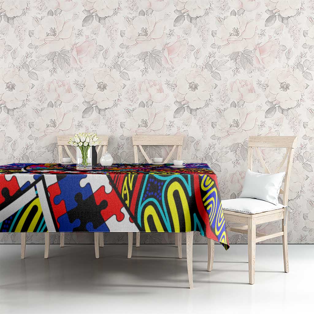 Autism Awareness Australia Western Bulldogs Tablecloth Aboriginal Indigenous Art