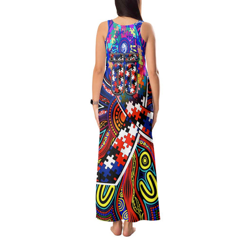 Autism Awareness Australia Western Bulldogs Tank Maxi Dress Aboriginal Indigenous Art