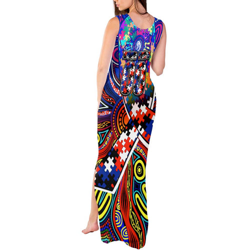 Autism Awareness Australia Western Bulldogs Tank Maxi Dress Aboriginal Indigenous Art