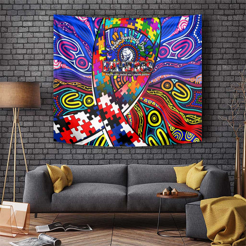 Autism Awareness Australia Western Bulldogs Tapestry Aboriginal Indigenous Art