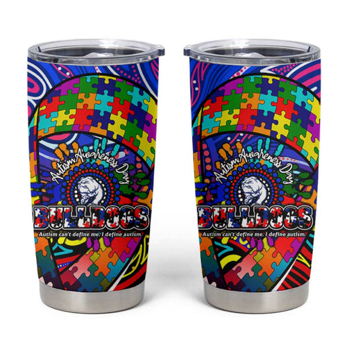 Autism Awareness Australia Western Bulldogs Tumbler Cup Aboriginal Indigenous Art