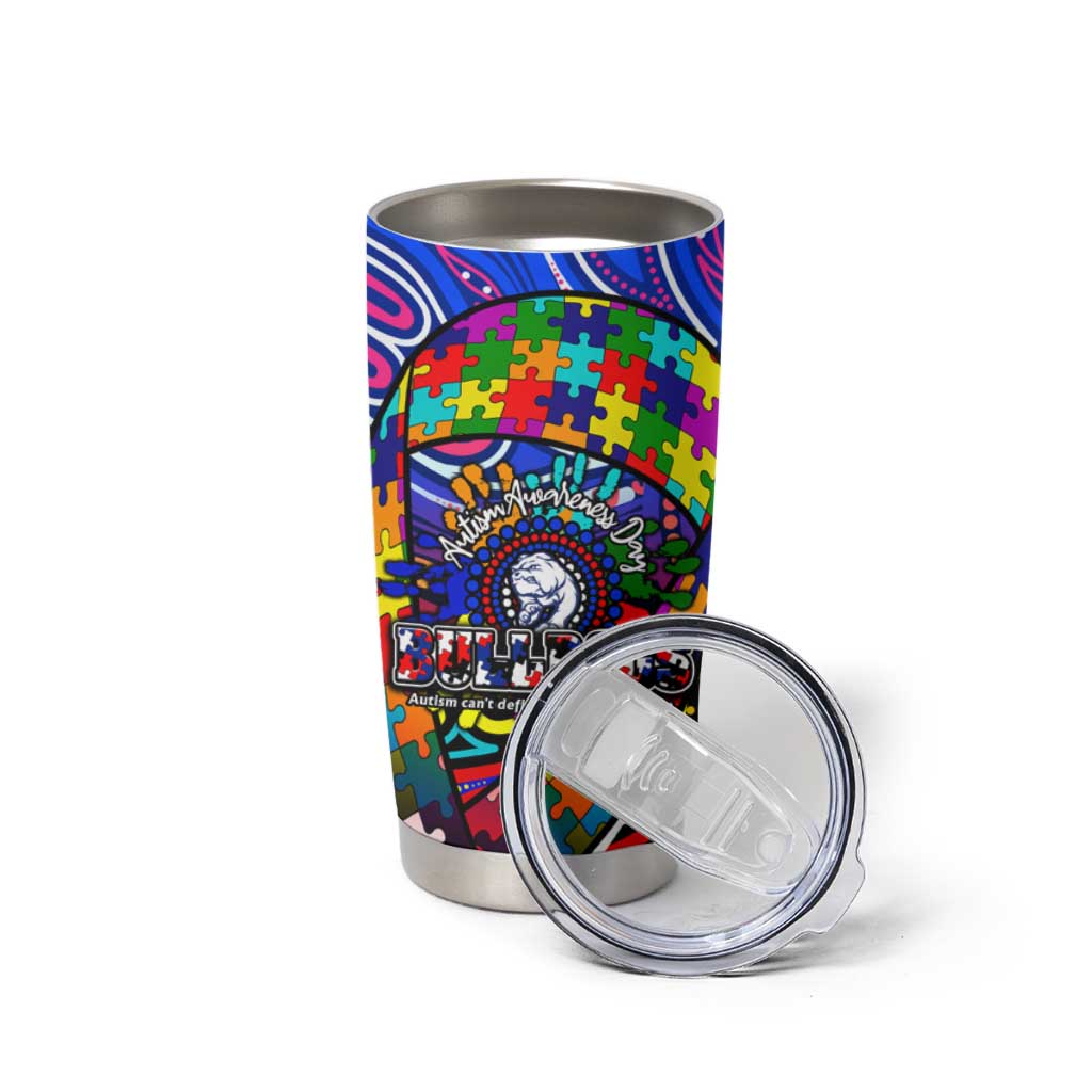 Autism Awareness Australia Western Bulldogs Tumbler Cup Aboriginal Indigenous Art