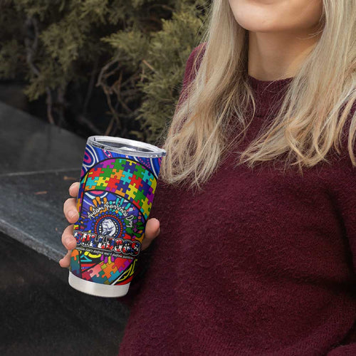 Autism Awareness Australia Western Bulldogs Tumbler Cup Aboriginal Indigenous Art