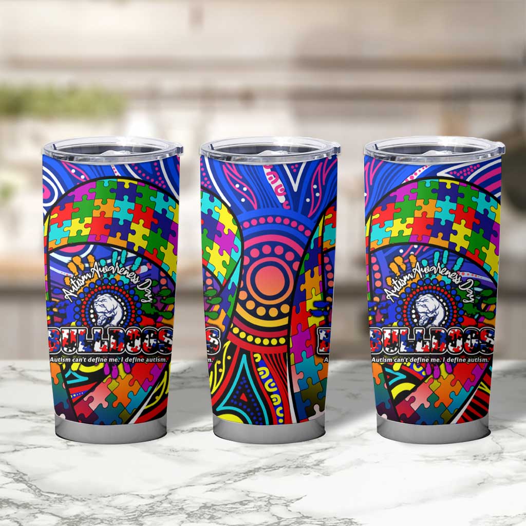 Autism Awareness Australia Western Bulldogs Tumbler Cup Aboriginal Indigenous Art