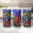 Autism Awareness Australia Western Bulldogs Tumbler Cup Aboriginal Indigenous Art