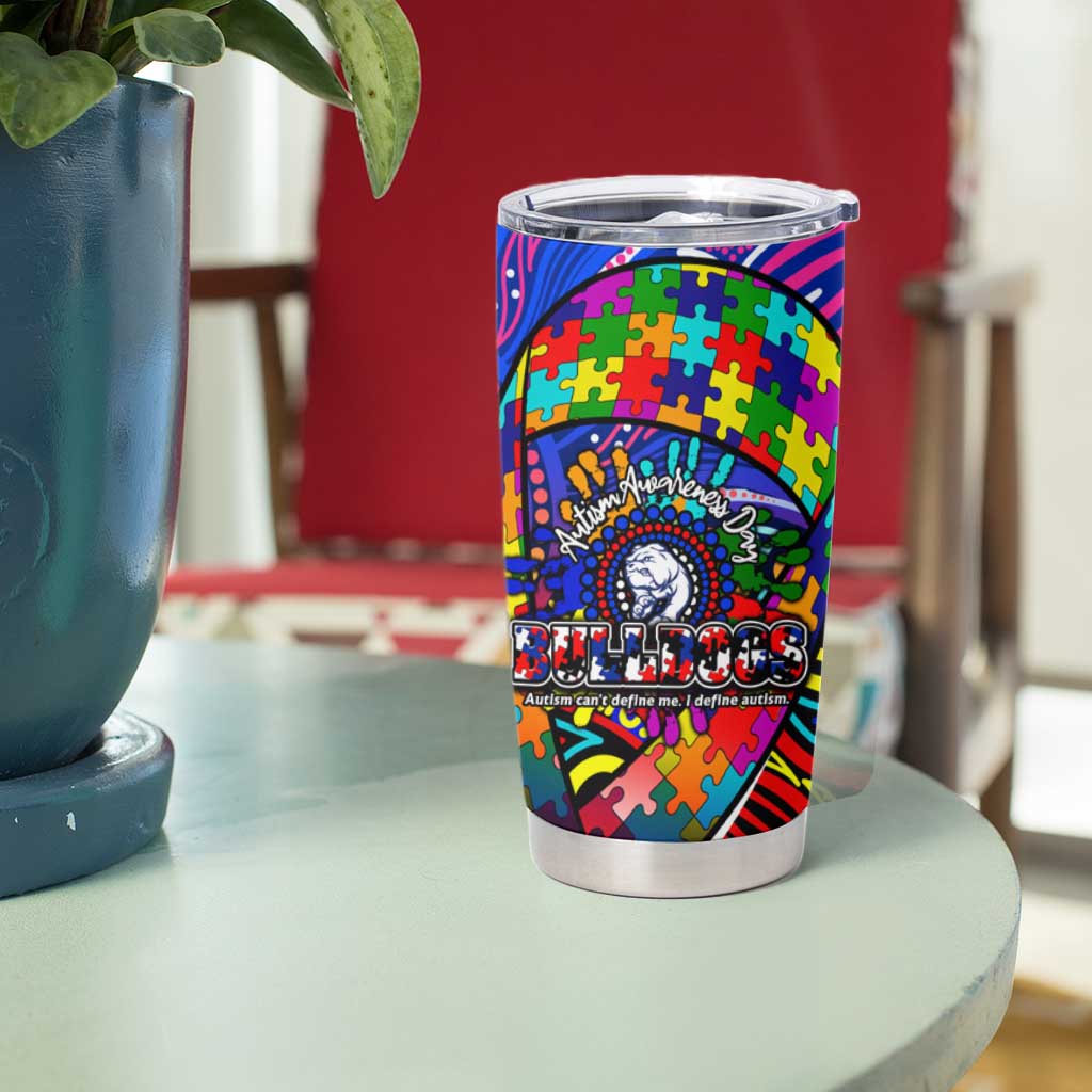 Autism Awareness Australia Western Bulldogs Tumbler Cup Aboriginal Indigenous Art