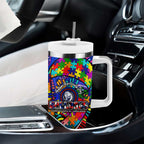 Autism Awareness Australia Western Bulldogs Tumbler With Handle Aboriginal Indigenous Art