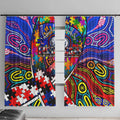 Autism Awareness Australia Western Bulldogs Window Curtain Aboriginal Indigenous Art