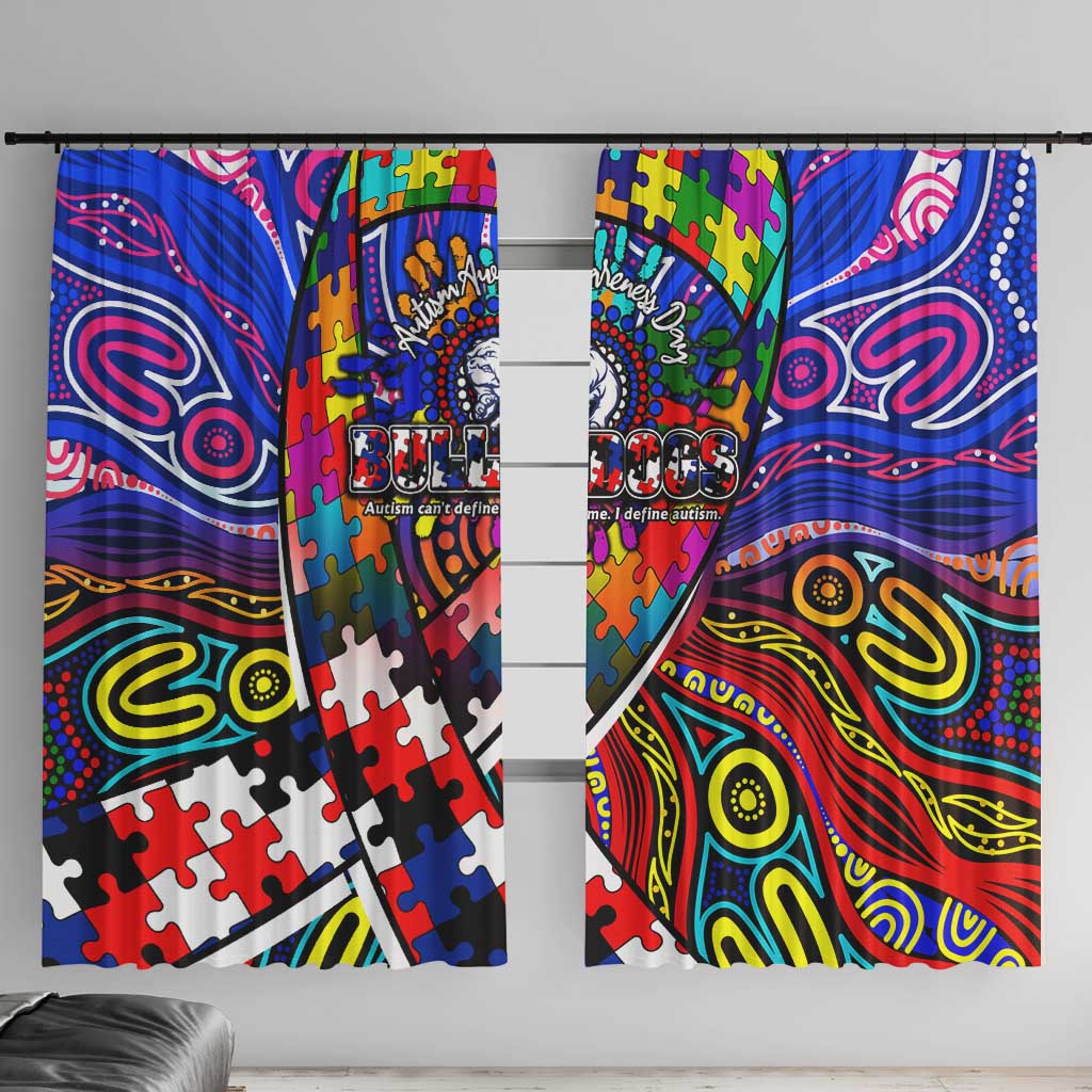 Autism Awareness Australia Western Bulldogs Window Curtain Aboriginal Indigenous Art
