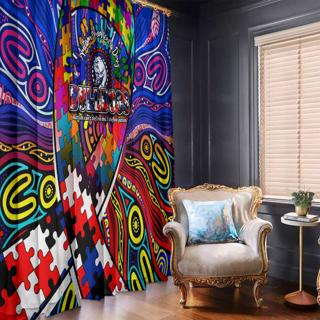 Autism Awareness Australia Western Bulldogs Window Curtain Aboriginal Indigenous Art
