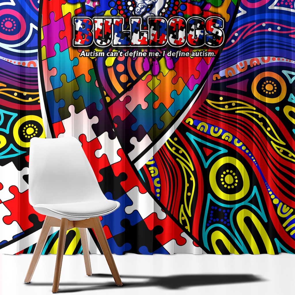 Autism Awareness Australia Western Bulldogs Window Curtain Aboriginal Indigenous Art