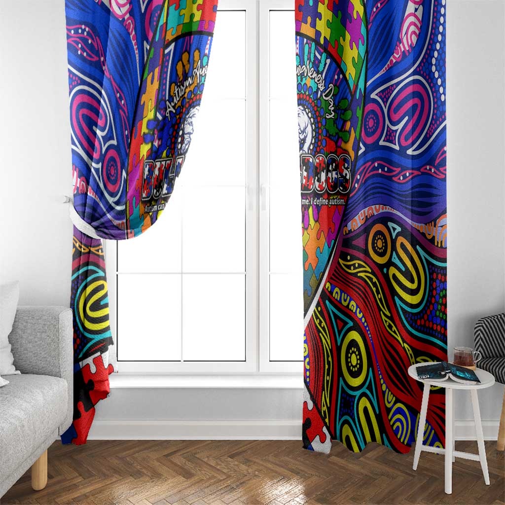Autism Awareness Australia Western Bulldogs Window Curtain Aboriginal Indigenous Art