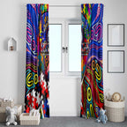 Autism Awareness Australia Western Bulldogs Window Curtain Aboriginal Indigenous Art