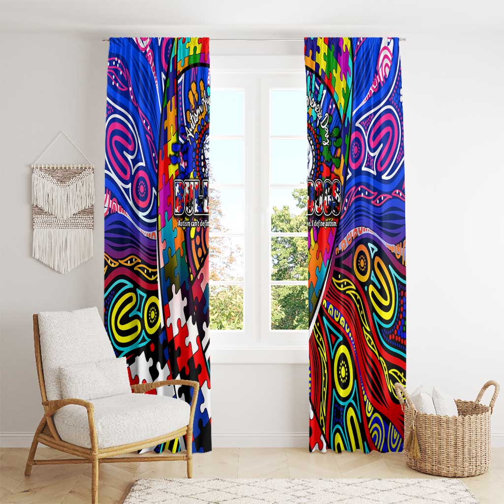 Autism Awareness Australia Western Bulldogs Window Curtain Aboriginal Indigenous Art