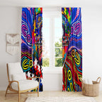 Autism Awareness Australia Western Bulldogs Window Curtain Aboriginal Indigenous Art
