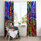 Autism Awareness Australia Western Bulldogs Window Curtain Aboriginal Indigenous Art