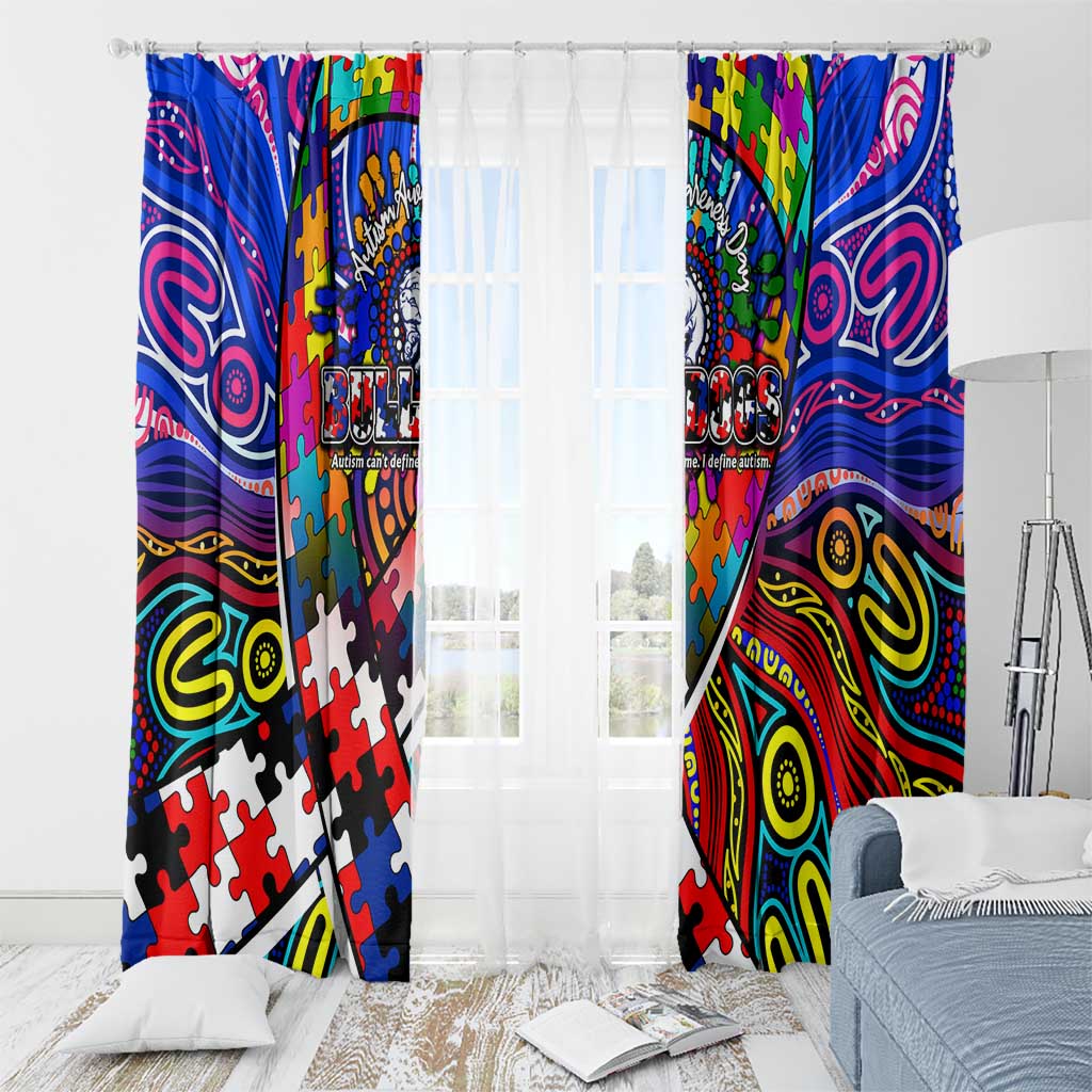 Autism Awareness Australia Western Bulldogs Window Curtain Aboriginal Indigenous Art