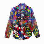 Autism Awareness Australia Western Bulldogs Women Casual Shirt Aboriginal Indigenous Art