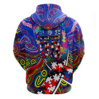 Autism Awareness Australia Western Bulldogs Zip Hoodie Aboriginal Indigenous Art