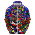Autism Awareness Australia Western Bulldogs Zip Hoodie Aboriginal Indigenous Art
