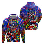 Autism Awareness Australia Western Bulldogs Zip Hoodie Aboriginal Indigenous Art