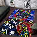 Autism Awareness Australia Geelong Cats Area Rug Aboriginal Indigenous Art