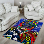 Autism Awareness Australia Geelong Cats Area Rug Aboriginal Indigenous Art