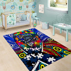 Autism Awareness Australia Geelong Cats Area Rug Aboriginal Indigenous Art