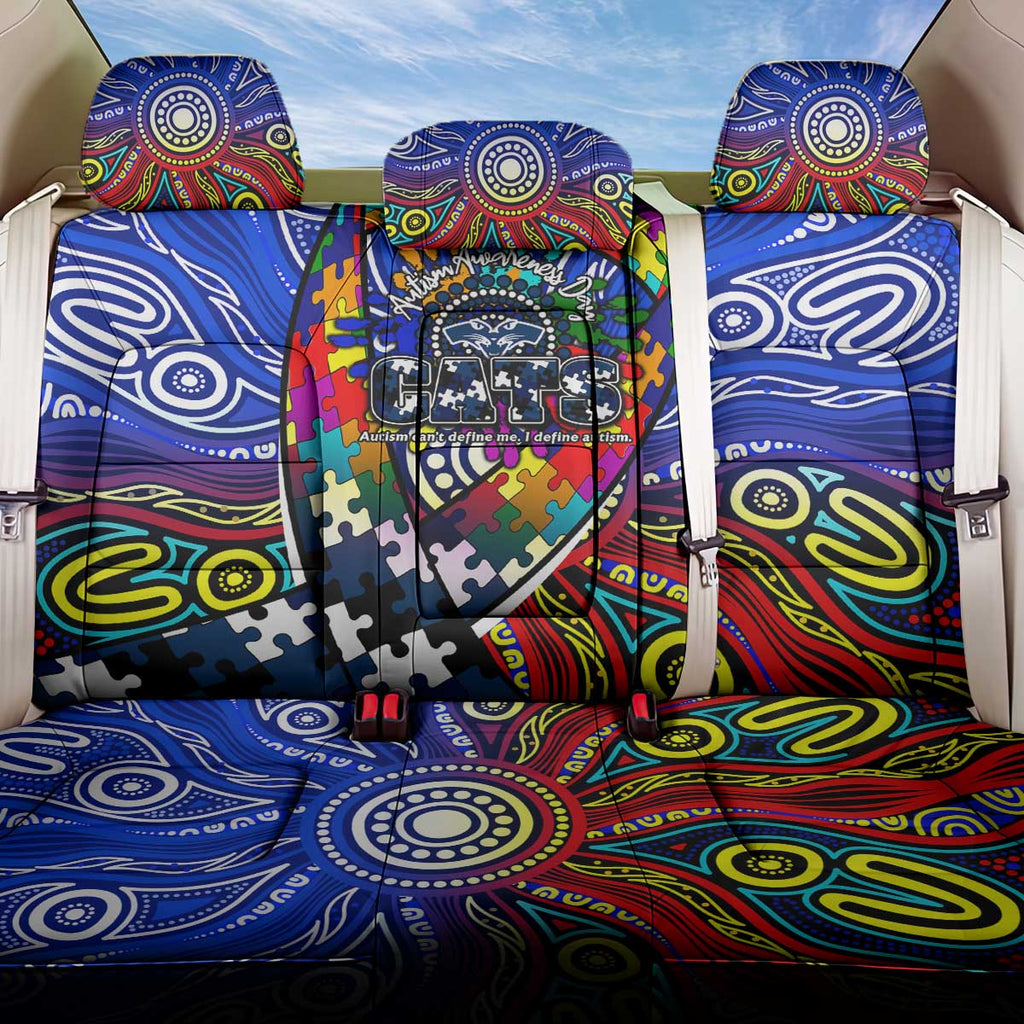 Autism Awareness Australia Geelong Cats Back Car Seat Cover Aboriginal Indigenous Art