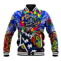 Autism Awareness Australia Geelong Cats Baseball Jacket Aboriginal Indigenous Art