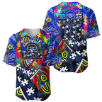 Autism Awareness Australia Geelong Cats Baseball Jersey Aboriginal Indigenous Art