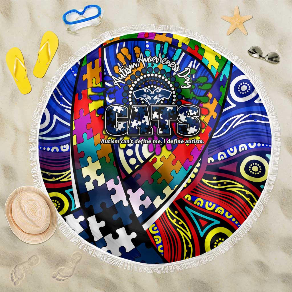 Autism Awareness Australia Geelong Cats Beach Blanket Aboriginal Indigenous Art