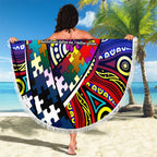 Autism Awareness Australia Geelong Cats Beach Blanket Aboriginal Indigenous Art