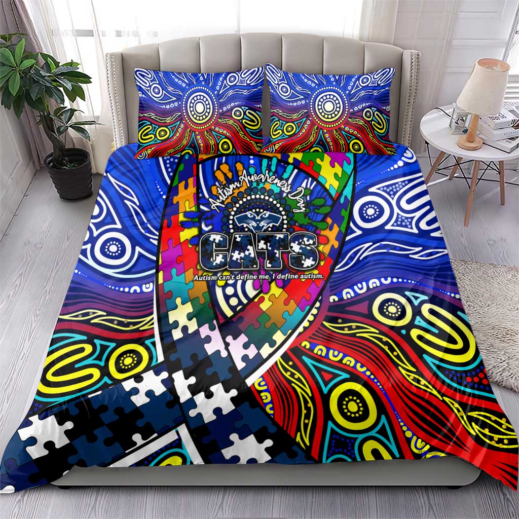 Autism Awareness Australia Geelong Cats Bedding Set Aboriginal Indigenous Art