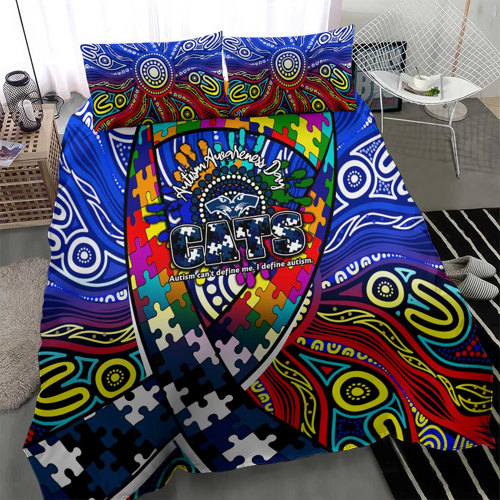 Autism Awareness Australia Geelong Cats Bedding Set Aboriginal Indigenous Art