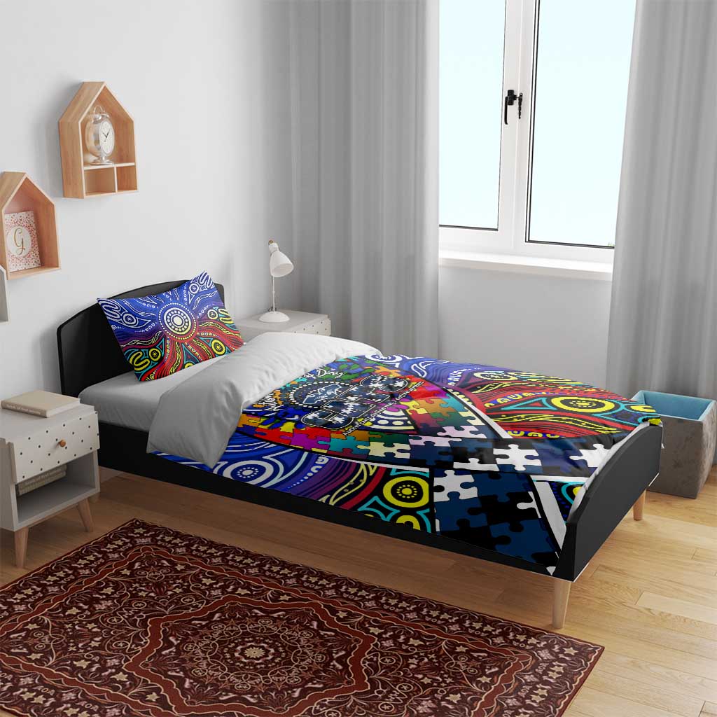 Autism Awareness Australia Geelong Cats Bedding Set Aboriginal Indigenous Art