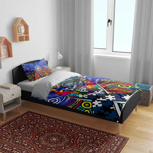 Autism Awareness Australia Geelong Cats Bedding Set Aboriginal Indigenous Art