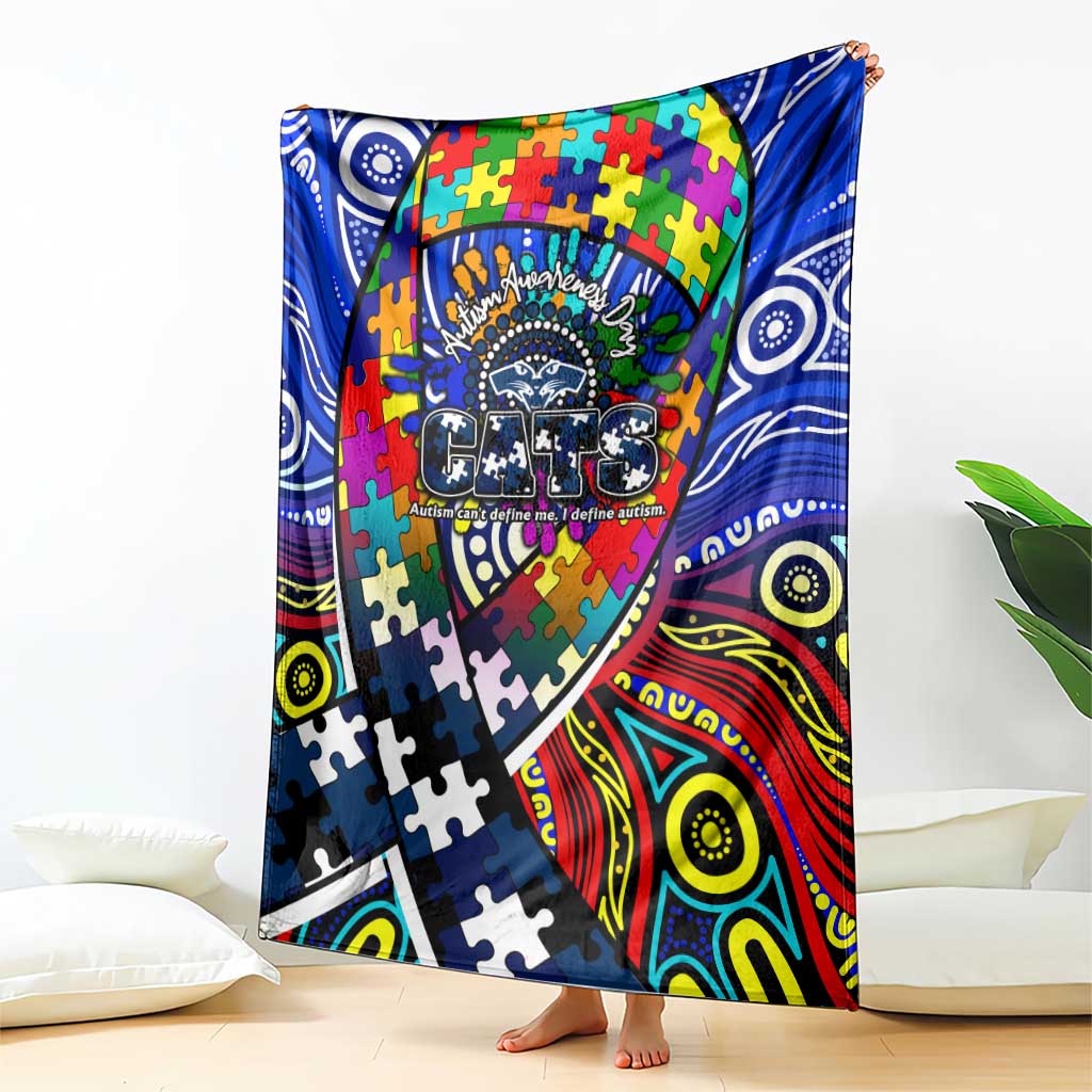 Autism Awareness Australia Geelong Cats Blanket Aboriginal Indigenous Art