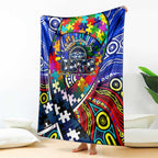 Autism Awareness Australia Geelong Cats Blanket Aboriginal Indigenous Art