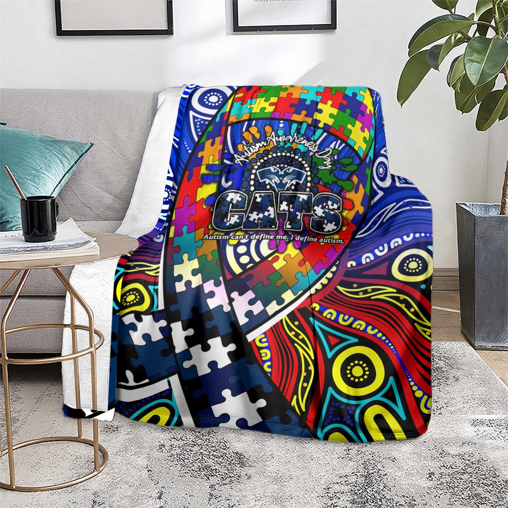 Autism Awareness Australia Geelong Cats Blanket Aboriginal Indigenous Art
