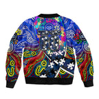 Autism Awareness Australia Geelong Cats Bomber Jacket Aboriginal Indigenous Art