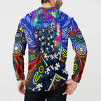 Autism Awareness Australia Geelong Cats Button Sweatshirt Aboriginal Indigenous Art