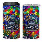 Autism Awareness Australia Geelong Cats 4 in 1 Can Cooler Tumbler Aboriginal Indigenous Art