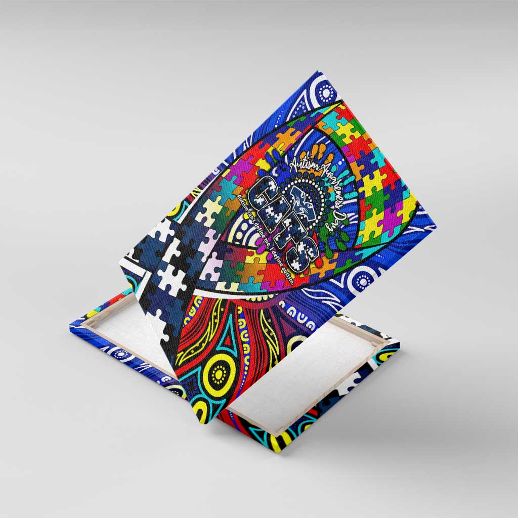 Autism Awareness Australia Geelong Cats Canvas Wall Art Aboriginal Indigenous Art
