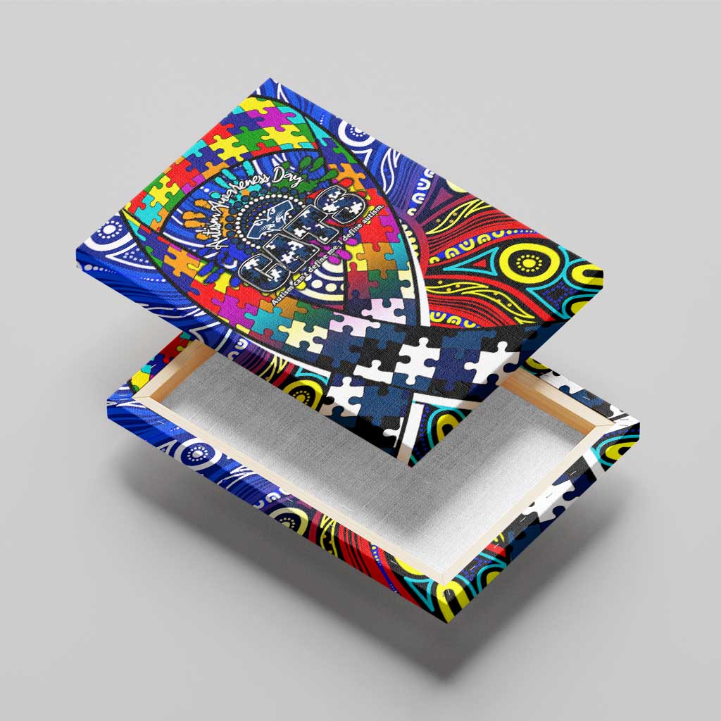 Autism Awareness Australia Geelong Cats Canvas Wall Art Aboriginal Indigenous Art